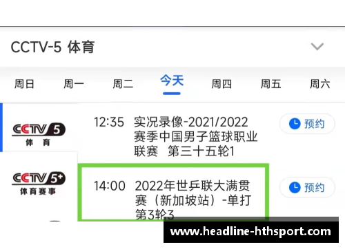 hth华体会央视直播!今天WTT新加坡大满贯赛程出炉,孙颖莎赛程安排惹关注